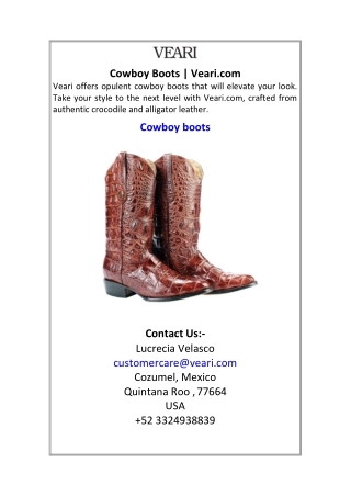 Cowboy Boots | Veari.com