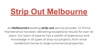 Strip Out Melbourne