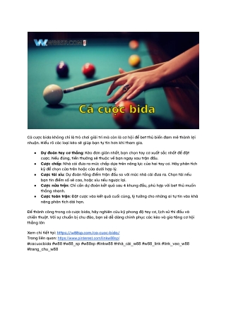 W88 SP Giúp Bạn Tối Ưu Lợi Nhuận Với Cá Cược Bida