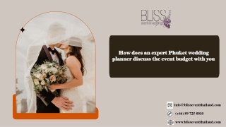 How does an expert Phuket wedding planner discuss the event budget with you
