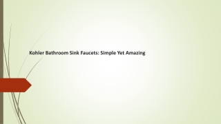 Kohler Bathroom Sink Faucets: Simple Yet Amazing