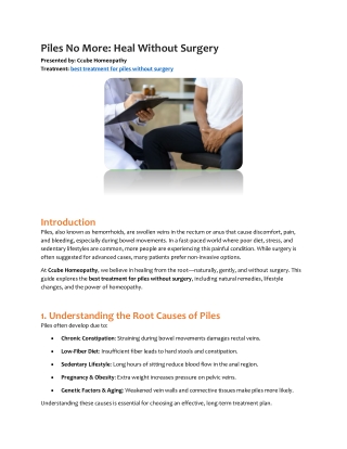 Piles No More Heal Without Surgery