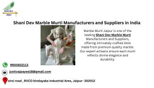 Shani Dev Marble Murti Manufacturers and Suppliers in India