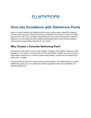 Top Pool Builders in Melbourne