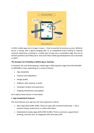 Mobile App Development Cost