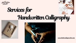 Handwritten Calligraphy Services