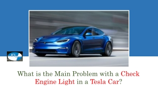 What is the main problem with a check engine light in Tesla car