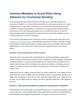 Common Mistakes to Avoid When Using Adhesive for Countertop Bonding (1)