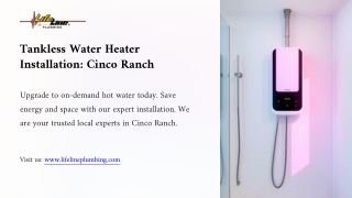 Tankless Water Heater Installation Cinco Ranch