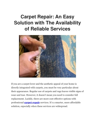 Carpet Repair Gables Carpet Cleaning