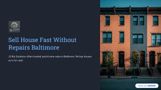Sell House Fast Without Repairs Baltimore