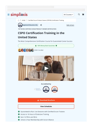 CSPO Certification | Certified Scrum Product Owner Training