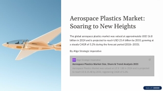 Aerospace Plastics Market Set to Reach $25.4 Billion by 2033: Key Trends