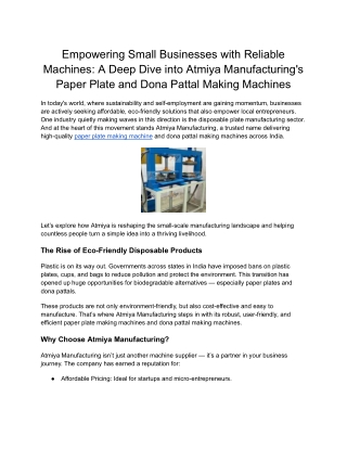 Advanced Paper Dish Machine Supplier