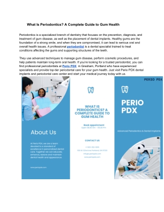 What Is Periodontics_ A Complete Guide to Gum Health ?