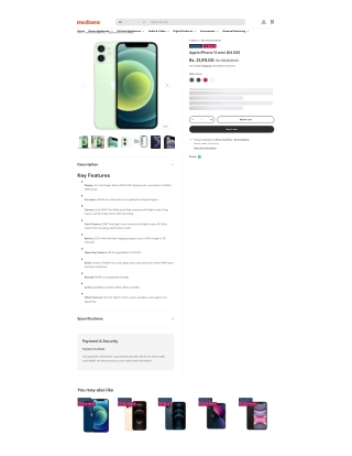 Buy Apple iPhone 12 mini 64 GB in India - Mobex