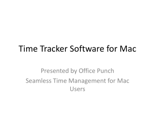 Automatic time tracking app for Mac - Office Punch