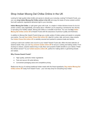 Shop Indian Moong Dal Chilka Online in the UK