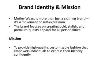 Brand Identity & Mission