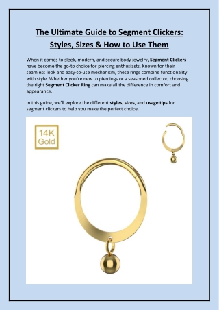 The Ultimate Guide to Segment Clickers: Styles, Sizes & How to Use Them