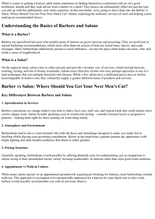 Barber vs Salon: Where Should You Get Your Next Men's Cut?