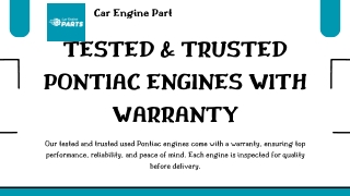 Tested & Trusted Pontiac Engines with Warranty
