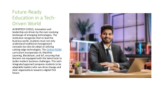 Innovate & Lead - Embracing Emerging Technologies at BIMTECH COOLS