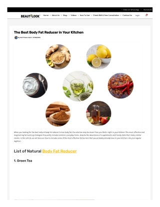 The Best Body Fat Reducer in Your Kitchen