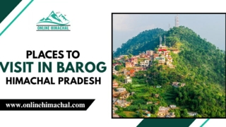 Places to Visit in Barog Himachal Pradesh