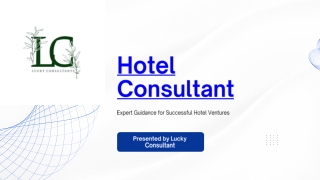 Strategic Growth and Operational Excellence: Role of a Hotel Consultant in the H