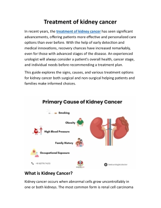 Treatment of kidney cancer