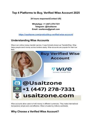 Where Can I Purchase a Verified Wise Account 2025 (1)