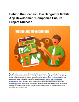 Behind the Scenes_ How Bangalore Mobile App Development Companies Ensure Project Success