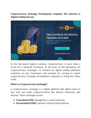 cryptocurrency exchange development company
