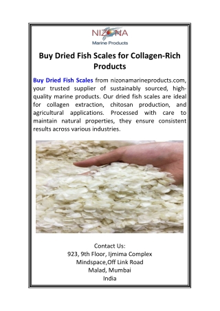 Buy Dried Fish Scales for Collagen-Rich Products