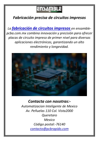 Fabricación precisa de circuitos impresos