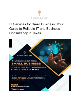 IT Services for Small Business: Your Guide to Reliable IT and Business Guide.