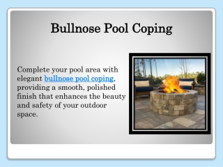 Bullnose Pool Coping