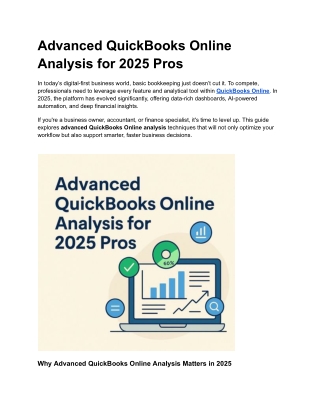 Mastering QuickBooks Online in 2025: Pro-Level Analysis