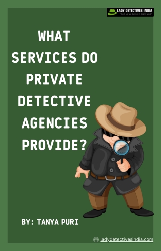 What Services Do Private Detective Agencies Provide