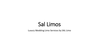 Luxury Wedding Limo Services by SAL Limo