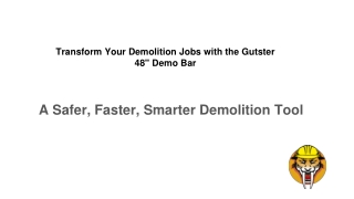 Gutster 48" Flexible Wrecking Demo Bar Transform