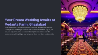 Luxury Banquet for Marriage in Ghaziabad – Vedanta Farm Wedding Venue