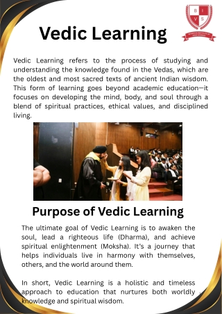 Vedic Learning