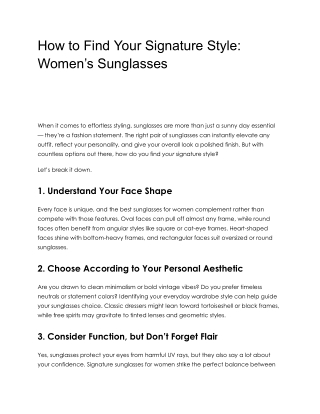 How to Find Your Signature Style_ Women’s Sunglasses (1)