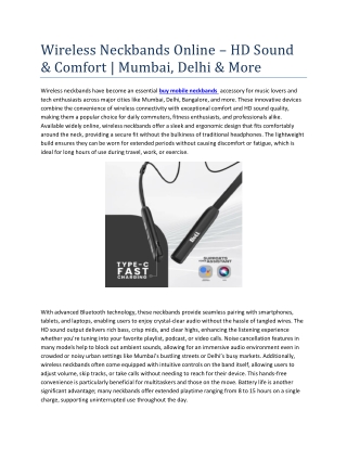 buy mobile neckbands