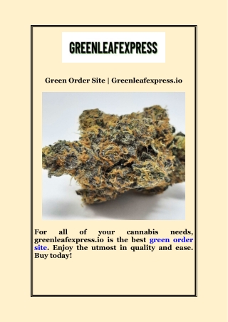 Green Order Site | Greenleafexpress.io
