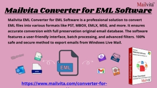 Mailvita Converter for EML Software