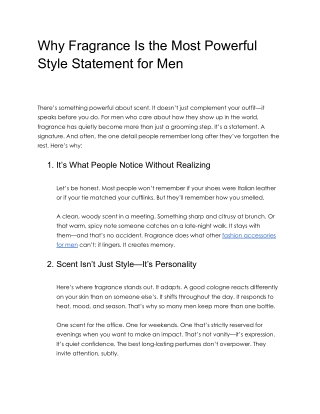 Why Fragrance Is the Most Powerful Style Statement for Men (1)