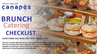Brunch Catering Checklist: Everything You Need for Your Office Event